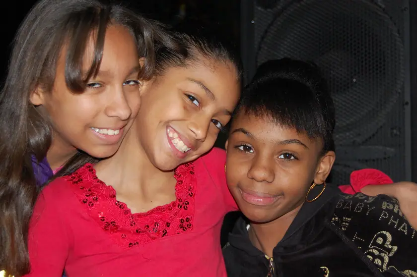 Three mentees together at the talent show