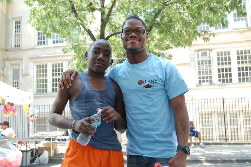A mentor and mentee on the closed street