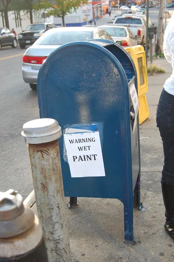 Fresh paint, and the sign that goes with it