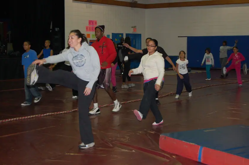 A whole-gym fitness drill