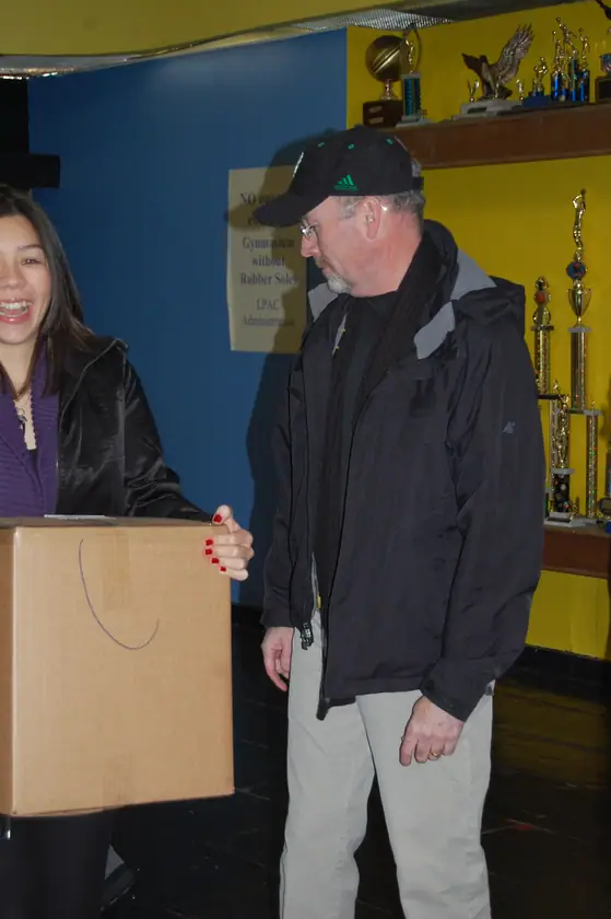 A box handed over at the door