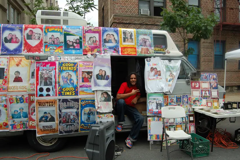 The photo-print van at the festival