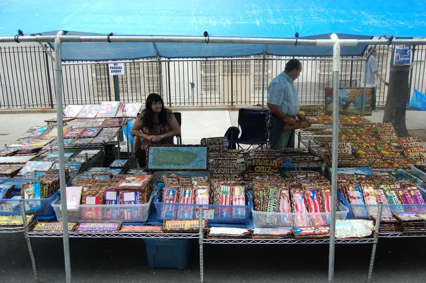 Sweets and toys along the kerb