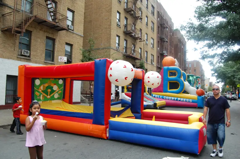 Ice cream beside the inflatable court