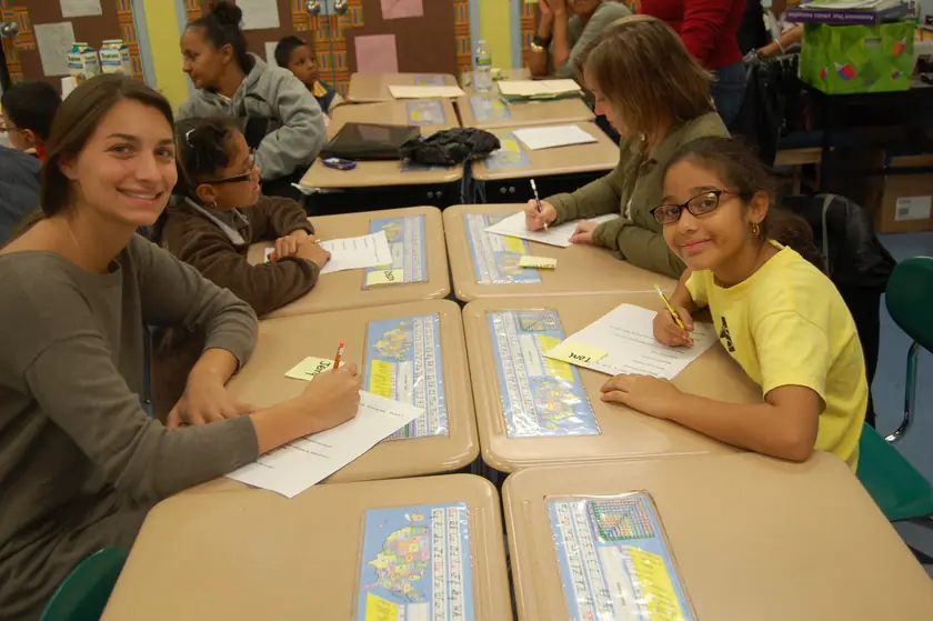 Working through a worksheet together