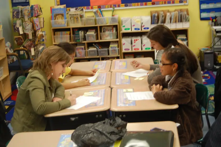 The session, one pair to a desk